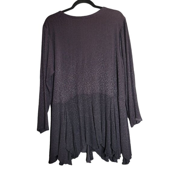 Y2K Whimsygoth Witchy  Fairy Grunge Goth Women's Black 3/4 Sleeve Tie Cardigan - Picture 2 of 7